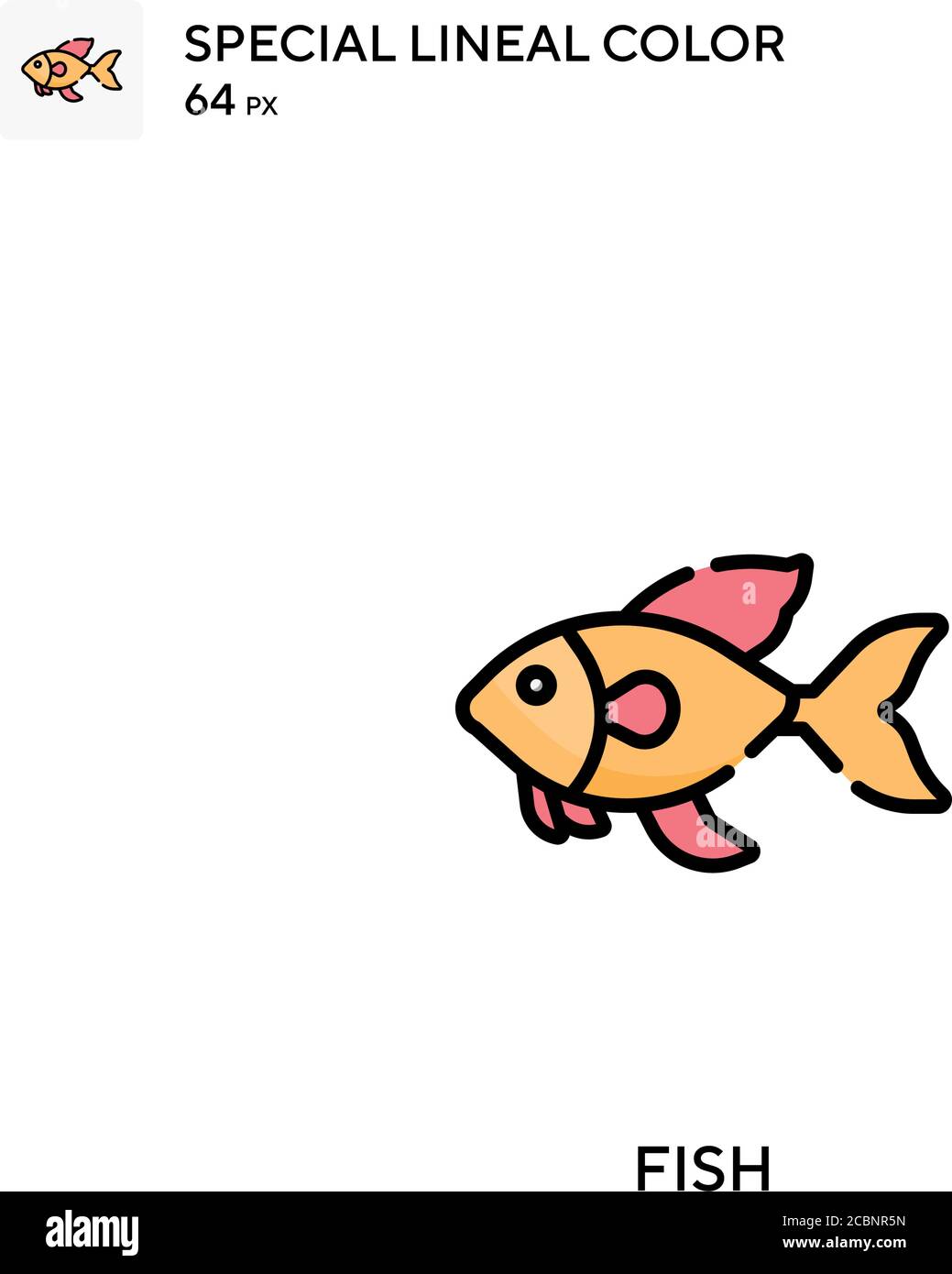Fish Special lineal color vector icon. Fish icons for your business ...