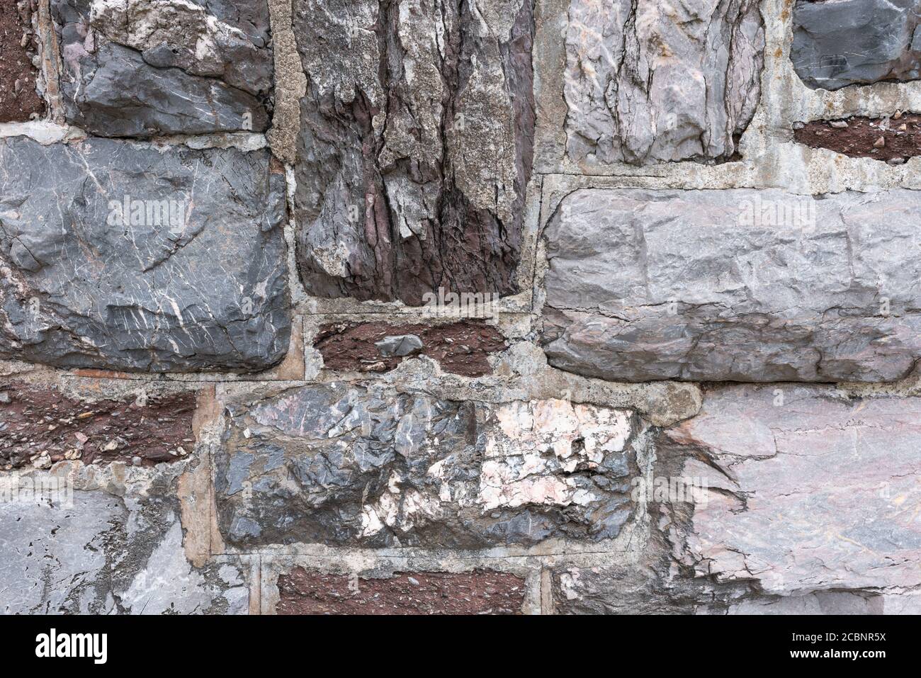abstract wall from old building sand lime stone Stock Photo