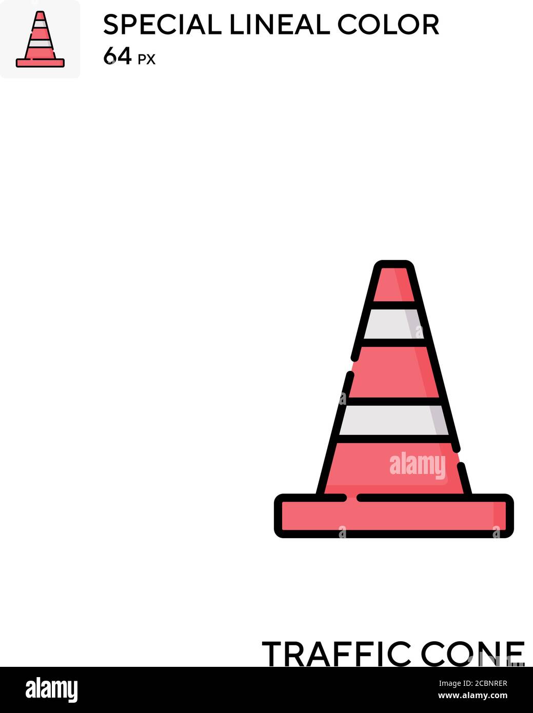 Traffic cone Special lineal color vector icon. Traffic cone icons for ...