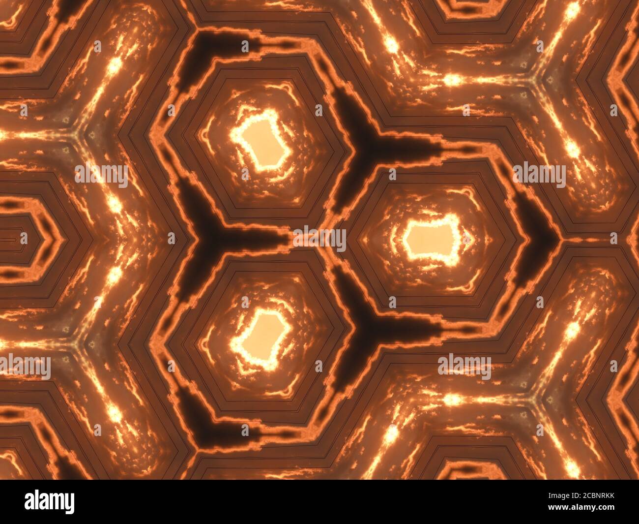 Bright orange geometric patterned background for wallpapers Stock Photo