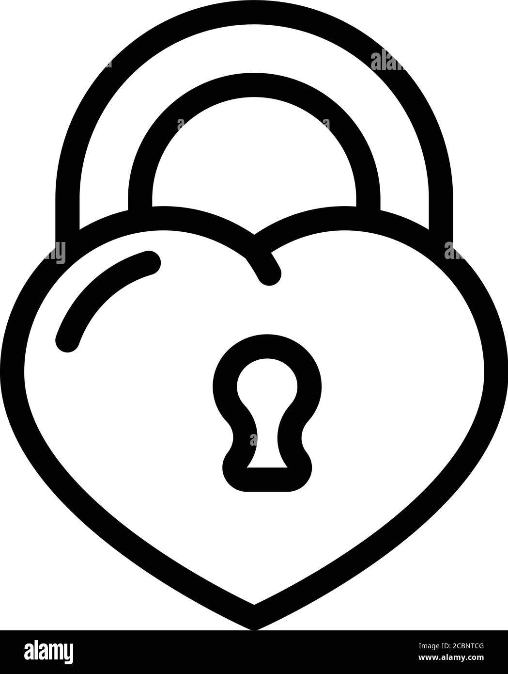 padlock in heart form line icon vector illustration Stock Vector Image ...