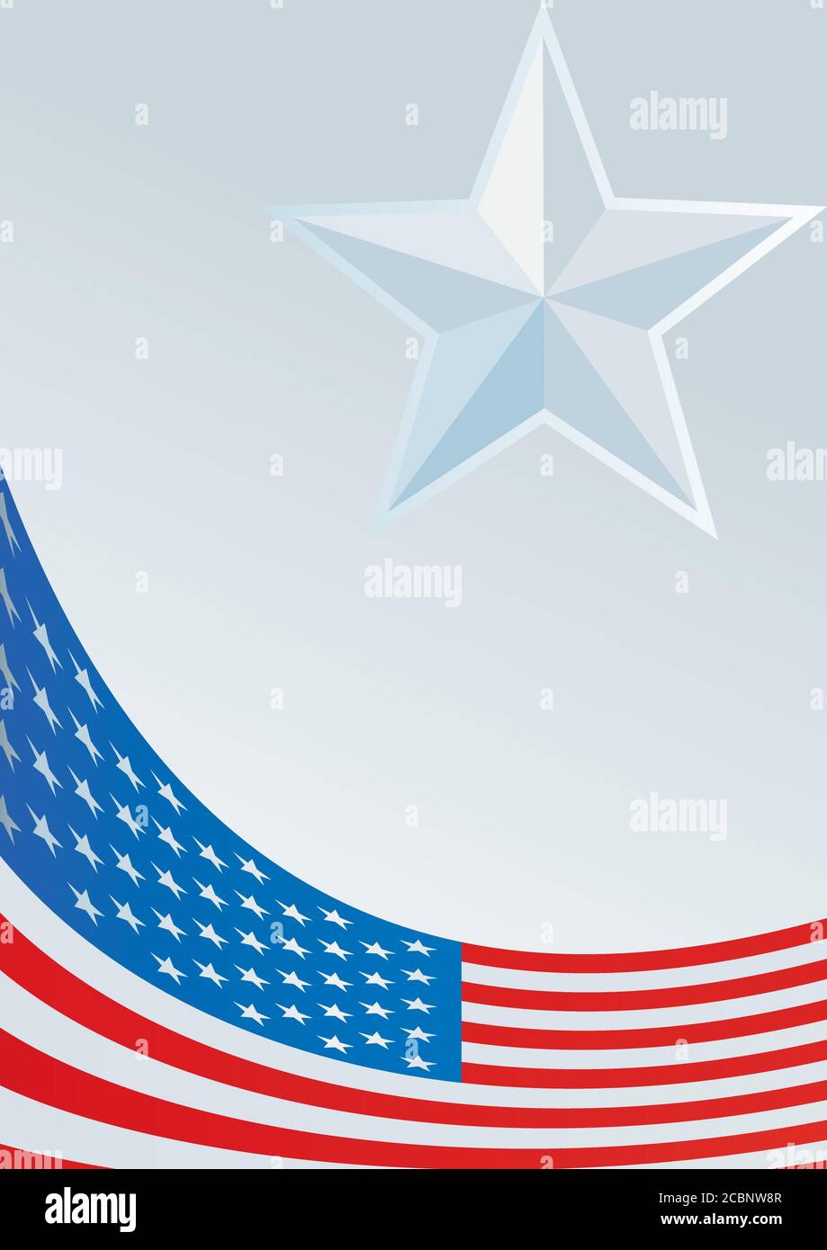 Flag of the United States, template for the award, an official document ...