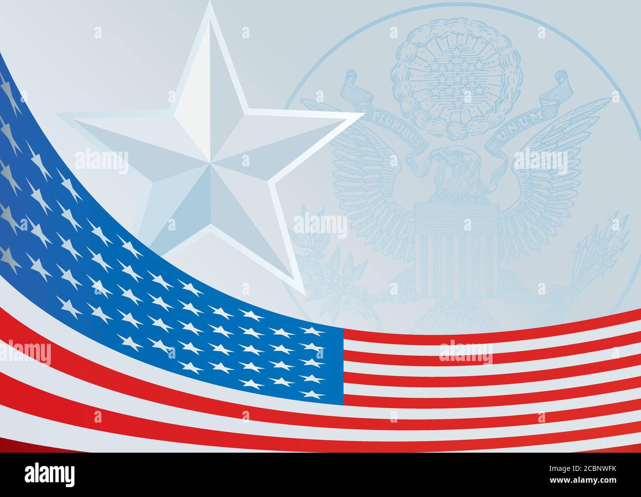 Flag of the United States, template for the award, an official document ...