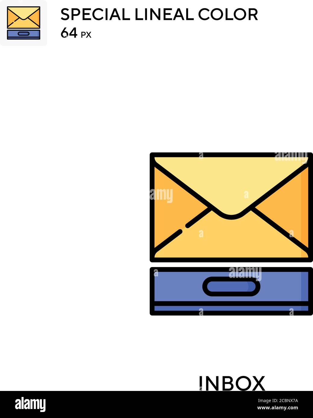 Inbox Special lineal color vector icon. Inbox icons for your business ...