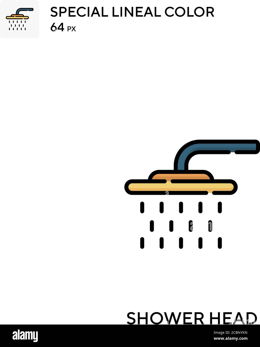 Shower head Special lineal color vector icon. Shower head icons for ...