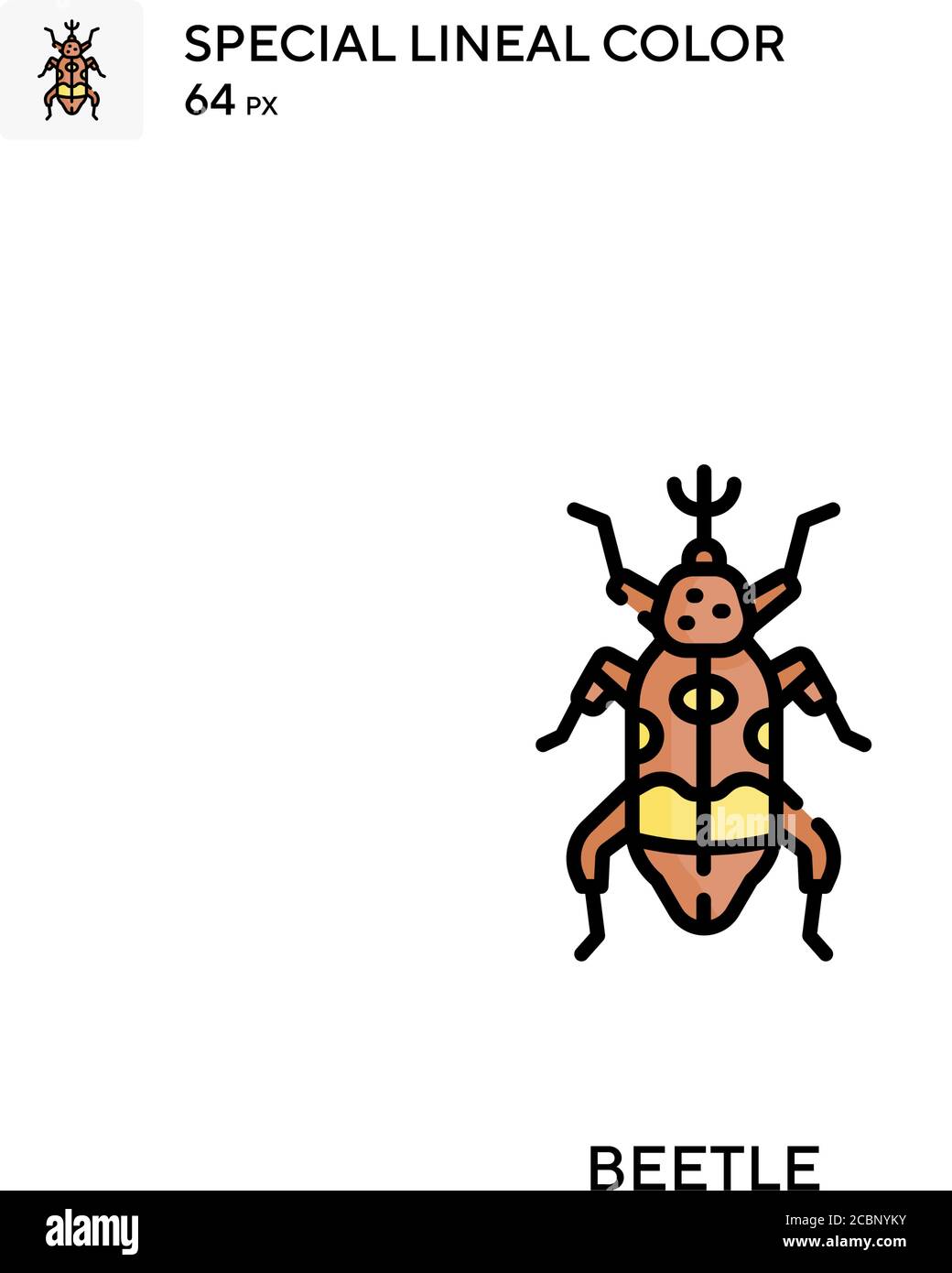 Beetle Special lineal color vector icon. Beetle icons for your business project Stock Vector