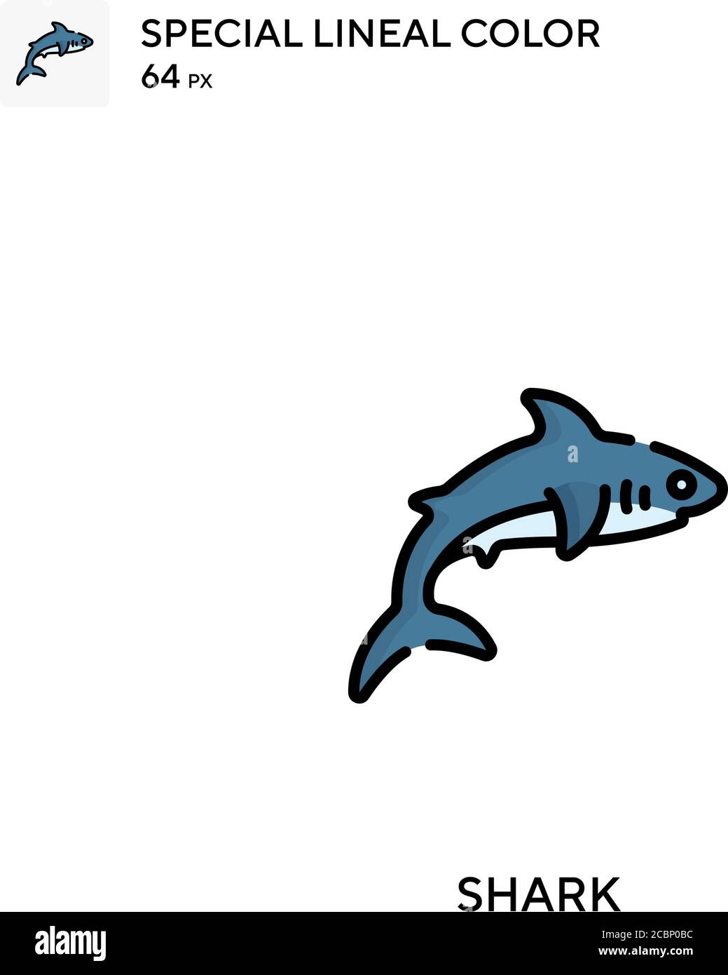 Shark Special lineal color vector icon. Shark icons for your business ...
