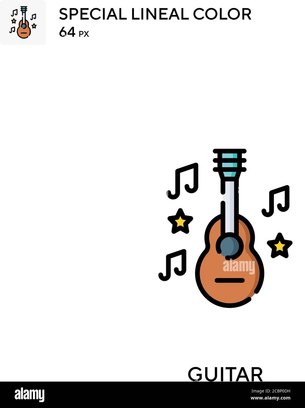 Guitar Special lineal color vector icon. Guitar icons for your business ...