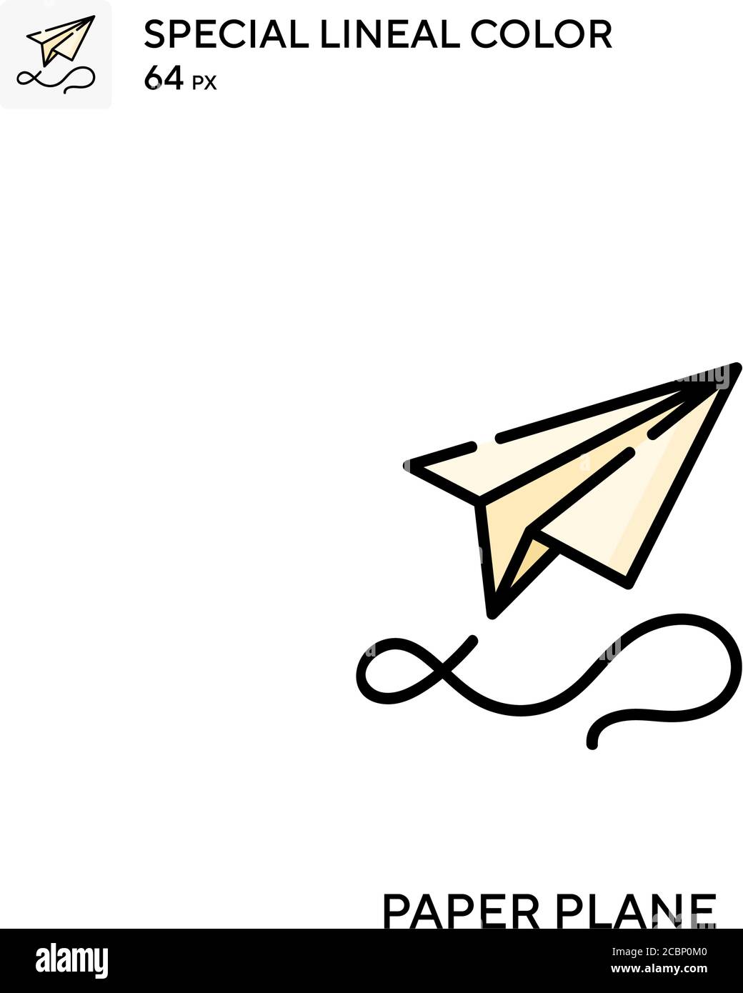 Paper plane Special lineal color vector icon. Paper plane icons for ...