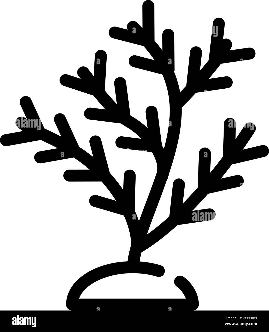 aquatic coral line icon vector illustration isolated Stock Vector Image ...