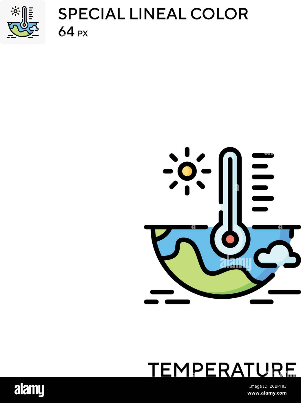 Temperature Special lineal color vector icon. Temperature icons for ...