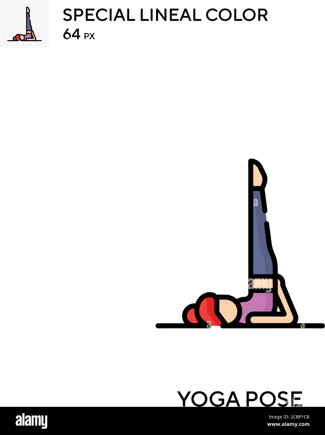 Yoga pose Special lineal color vector icon. Yoga pose icons for your ...