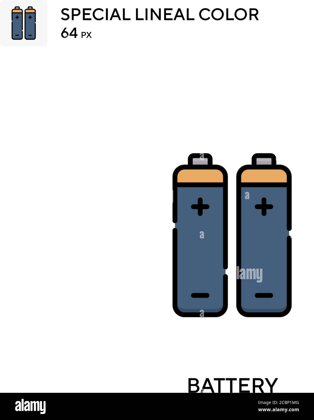 Battery Special lineal color vector icon. Battery icons for your ...