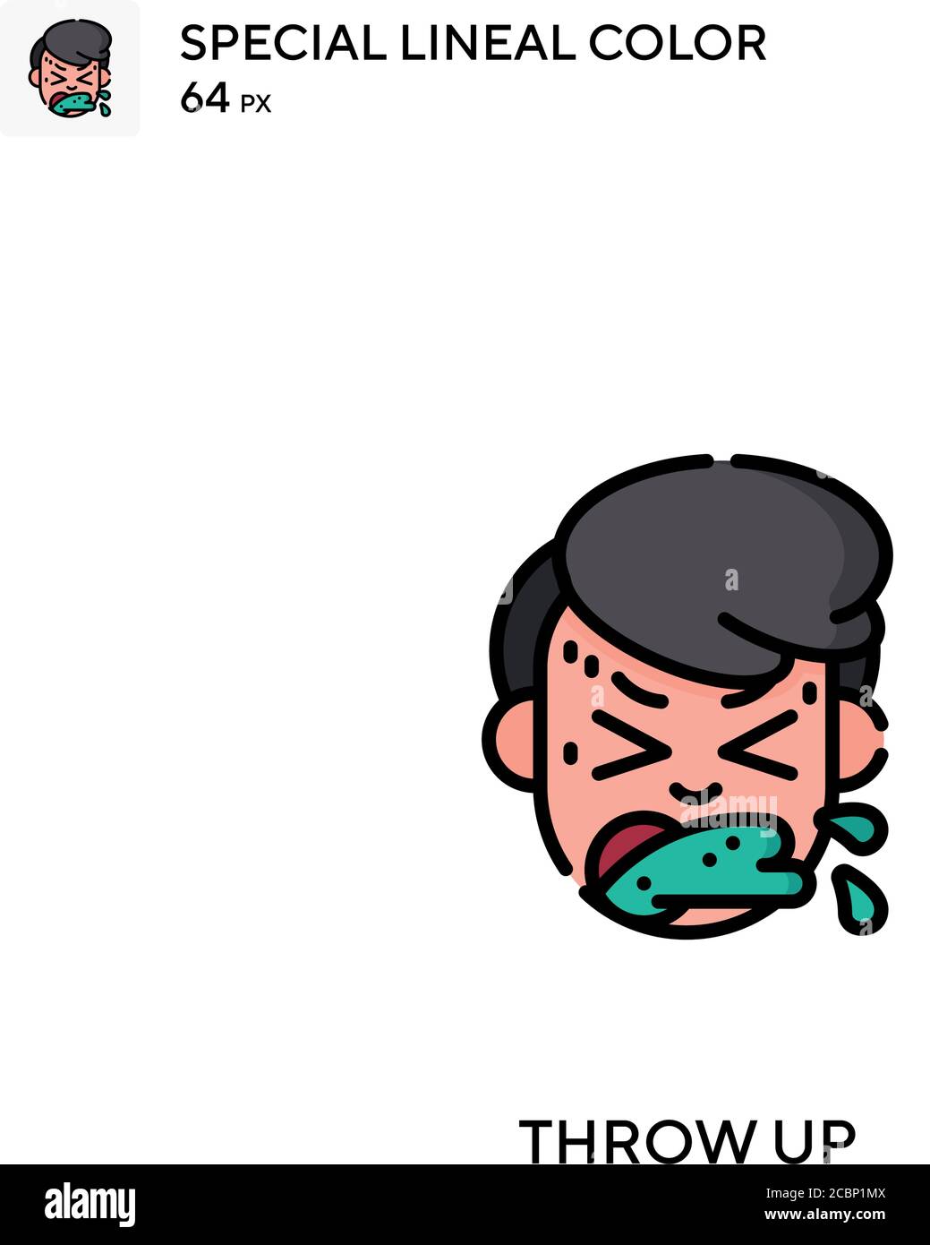 Throw up Special lineal color vector icon. Throw up icons for your business project Stock Vector