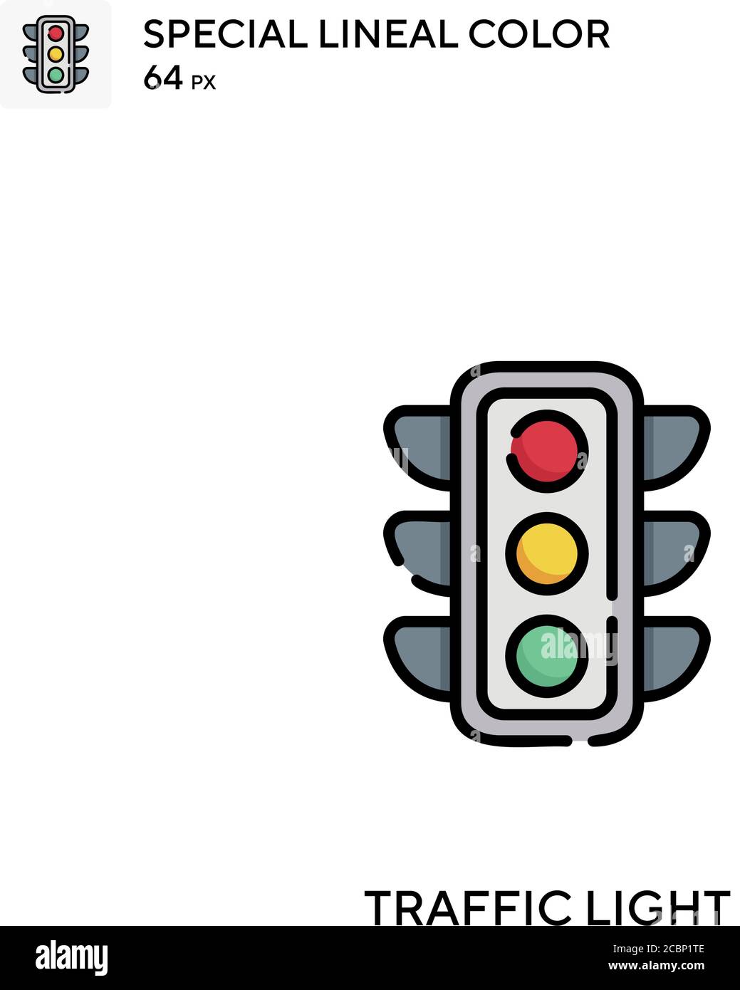 Traffic light Special lineal color vector icon. Traffic light icons for ...