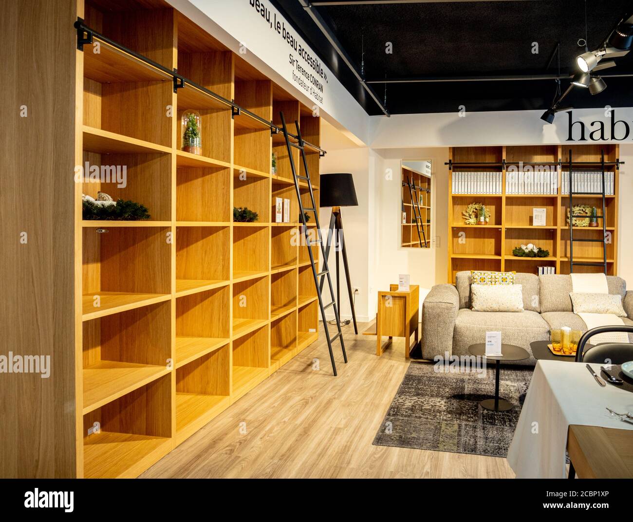 Paris, France Dec 9, 2017 Interior view of furniture store Habitat