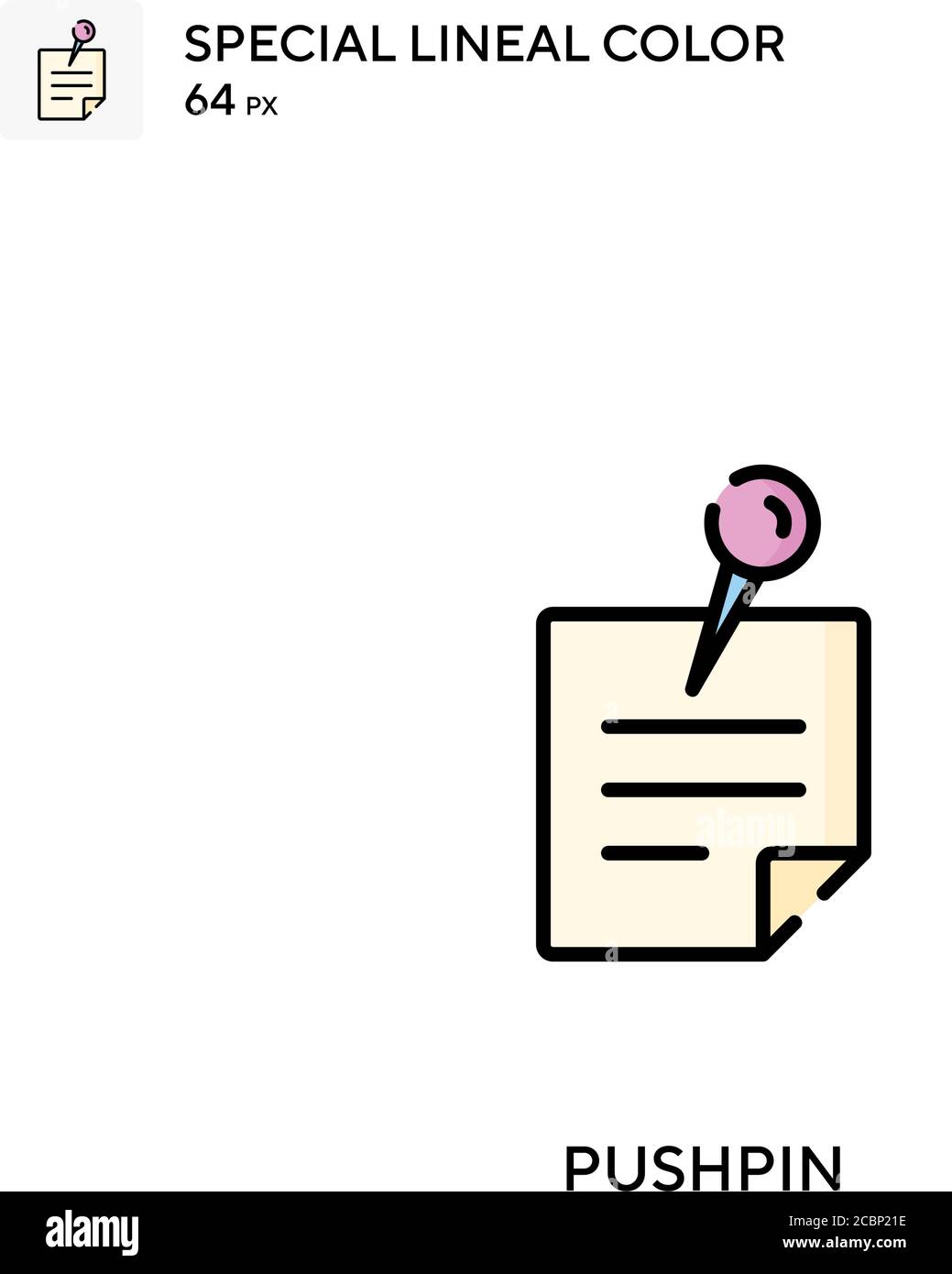 Pushpin Special lineal color vector icon. Pushpin icons for your ...