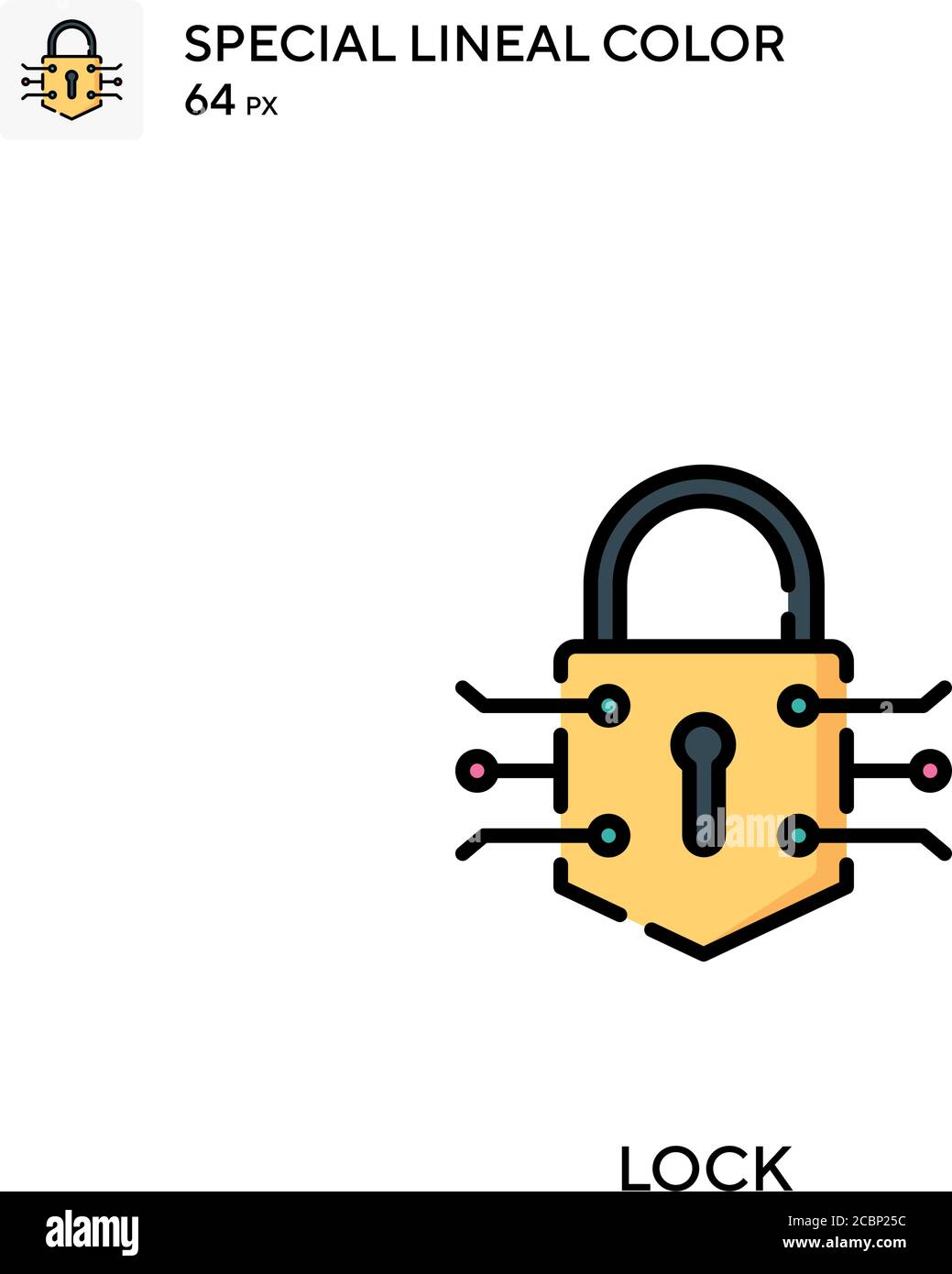 Lock Special lineal color vector icon. Lock icons for your business ...