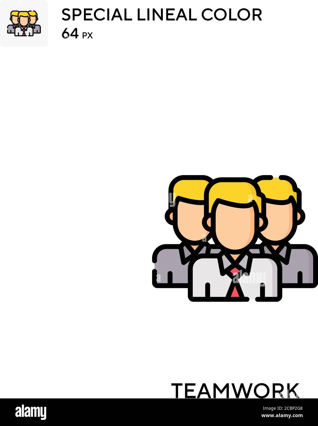 Teamwork Special lineal color vector icon. Teamwork icons for your ...