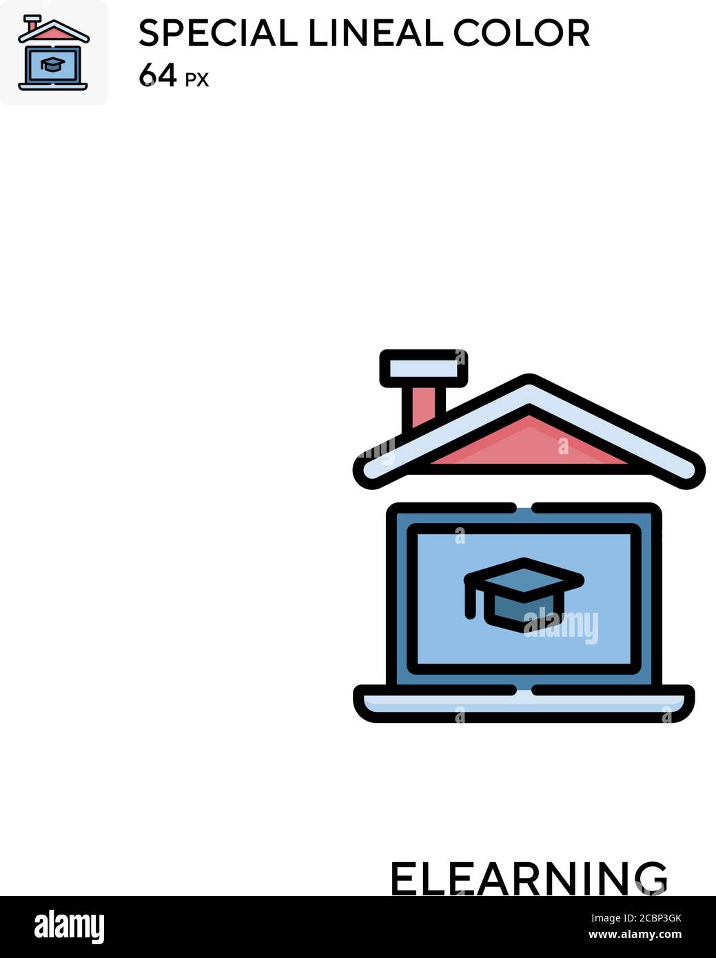 Elearning Special lineal color vector icon. Elearning icons for your ...