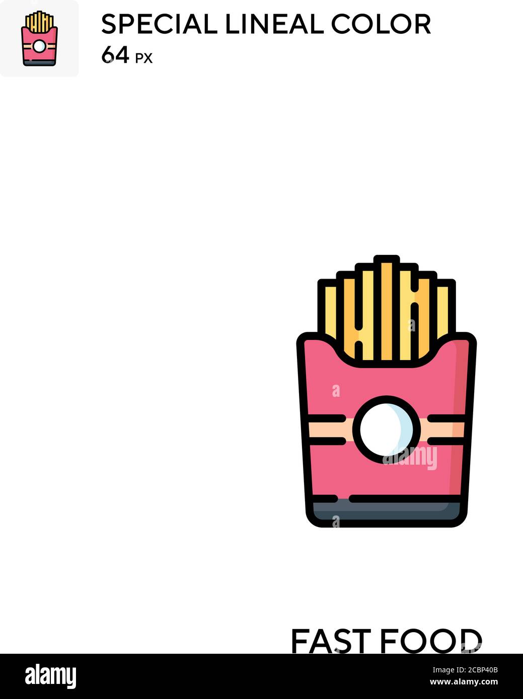 Fast food Special lineal color vector icon. Fast food icons for your ...