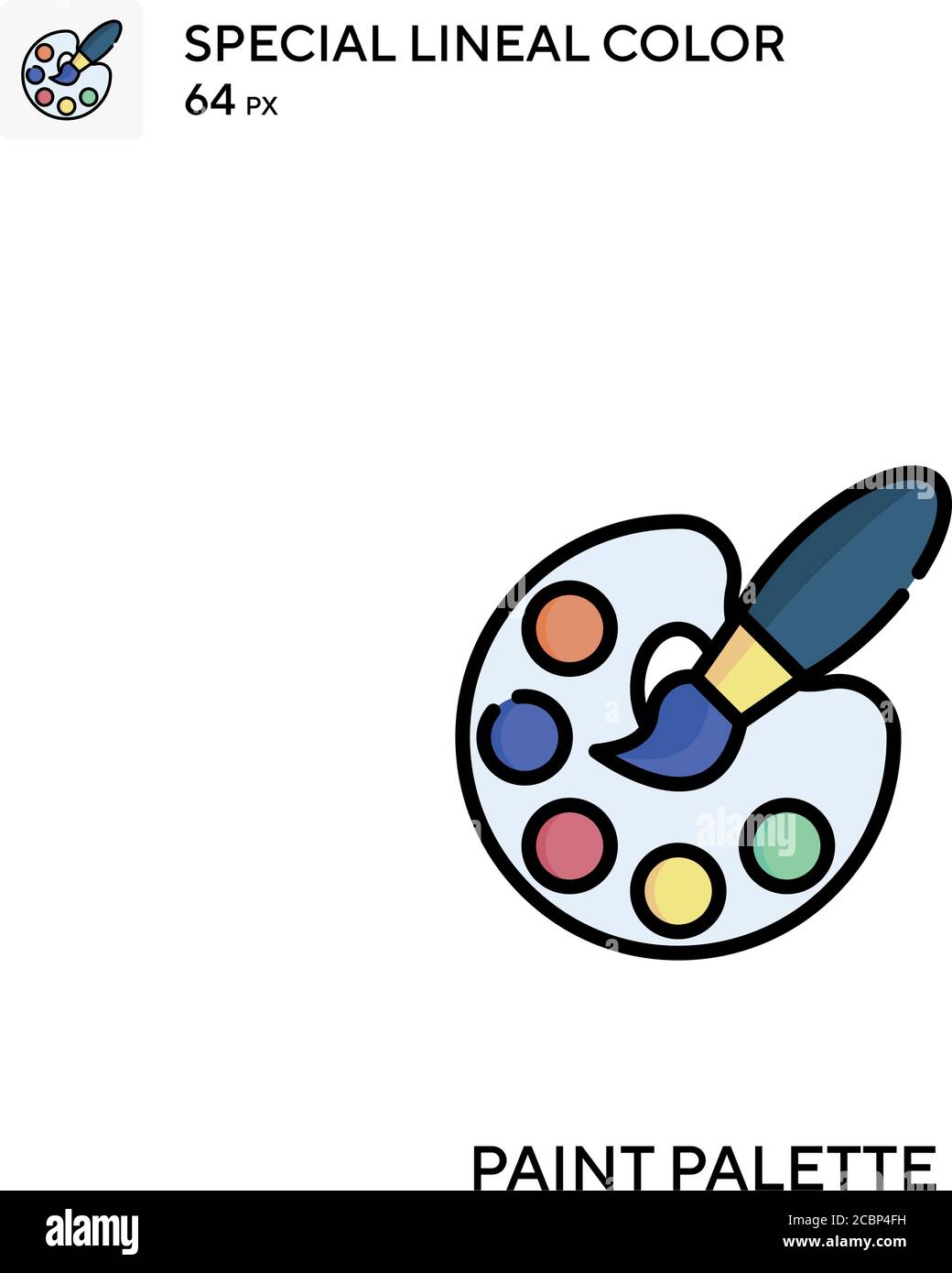 Paint palette Special lineal color vector icon. Paint palette icons for ...