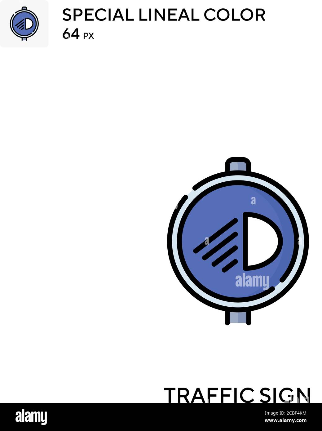 Traffic sign Special lineal color vector icon. Traffic sign icons for ...