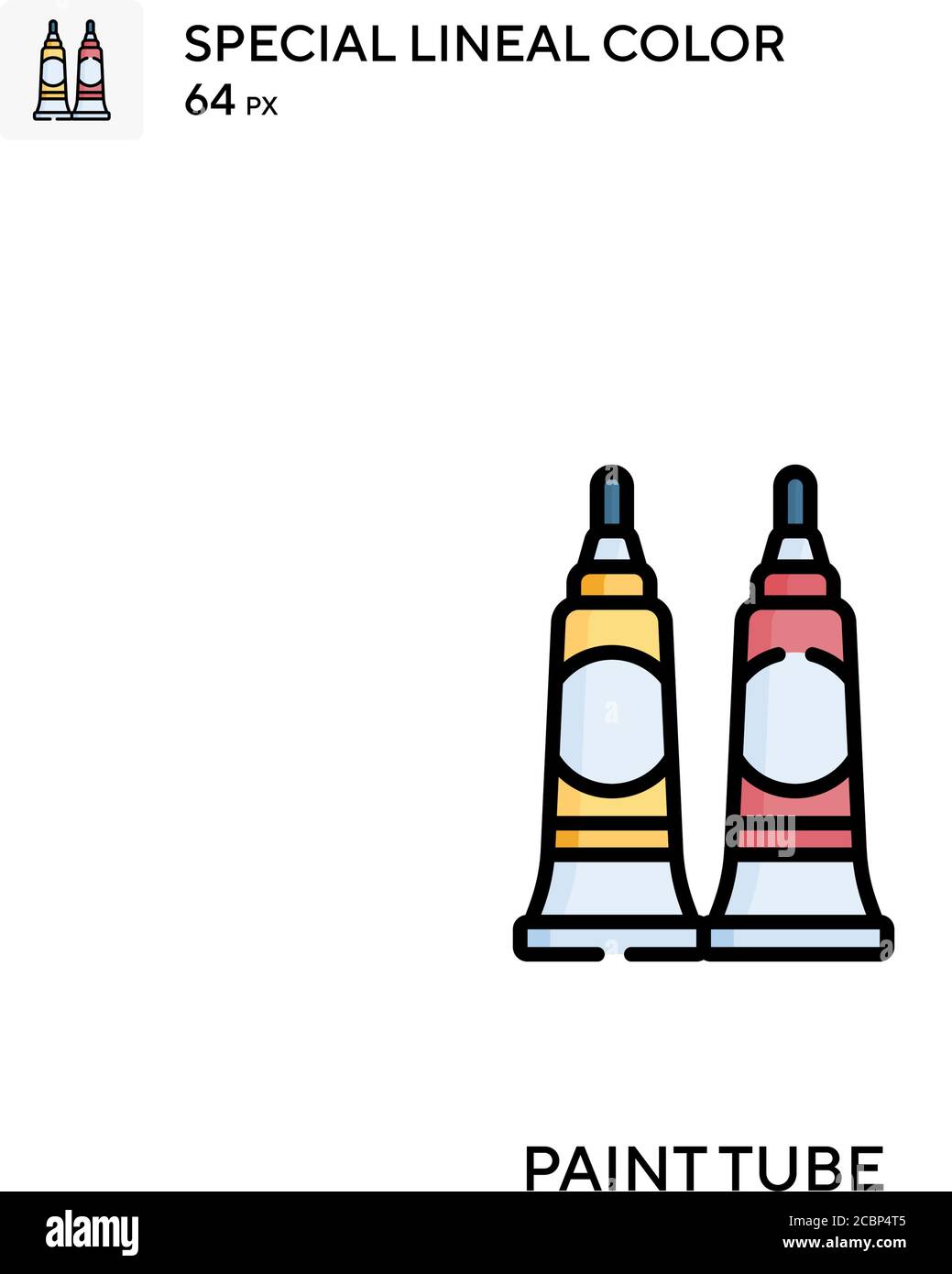 Paint tube Special lineal color vector icon. Paint tube icons for your ...