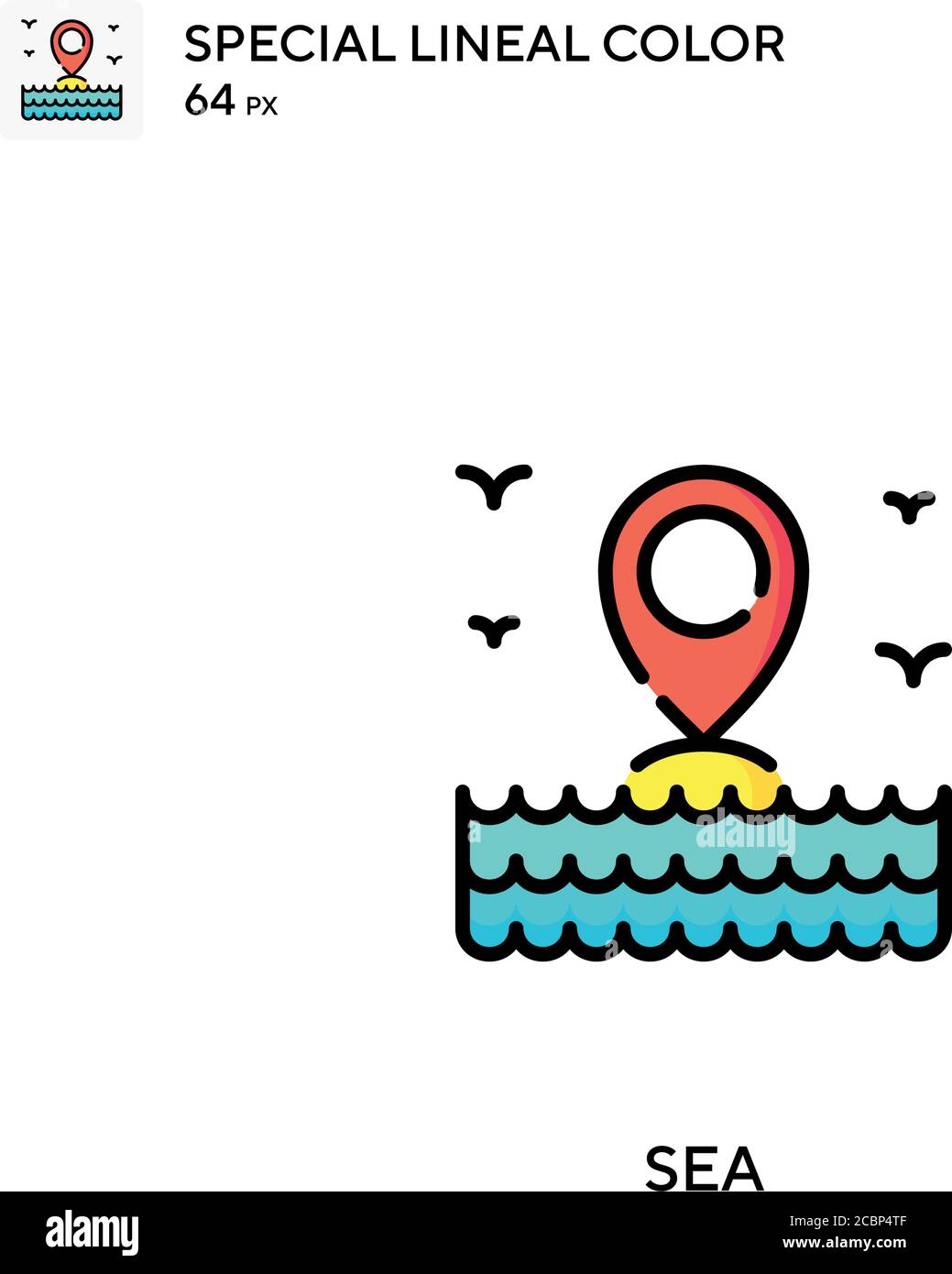 Sea Special lineal color vector icon. Sea icons for your business ...