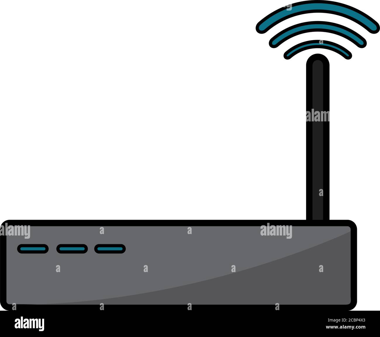 Isolated WiFi router icon Stock Vector