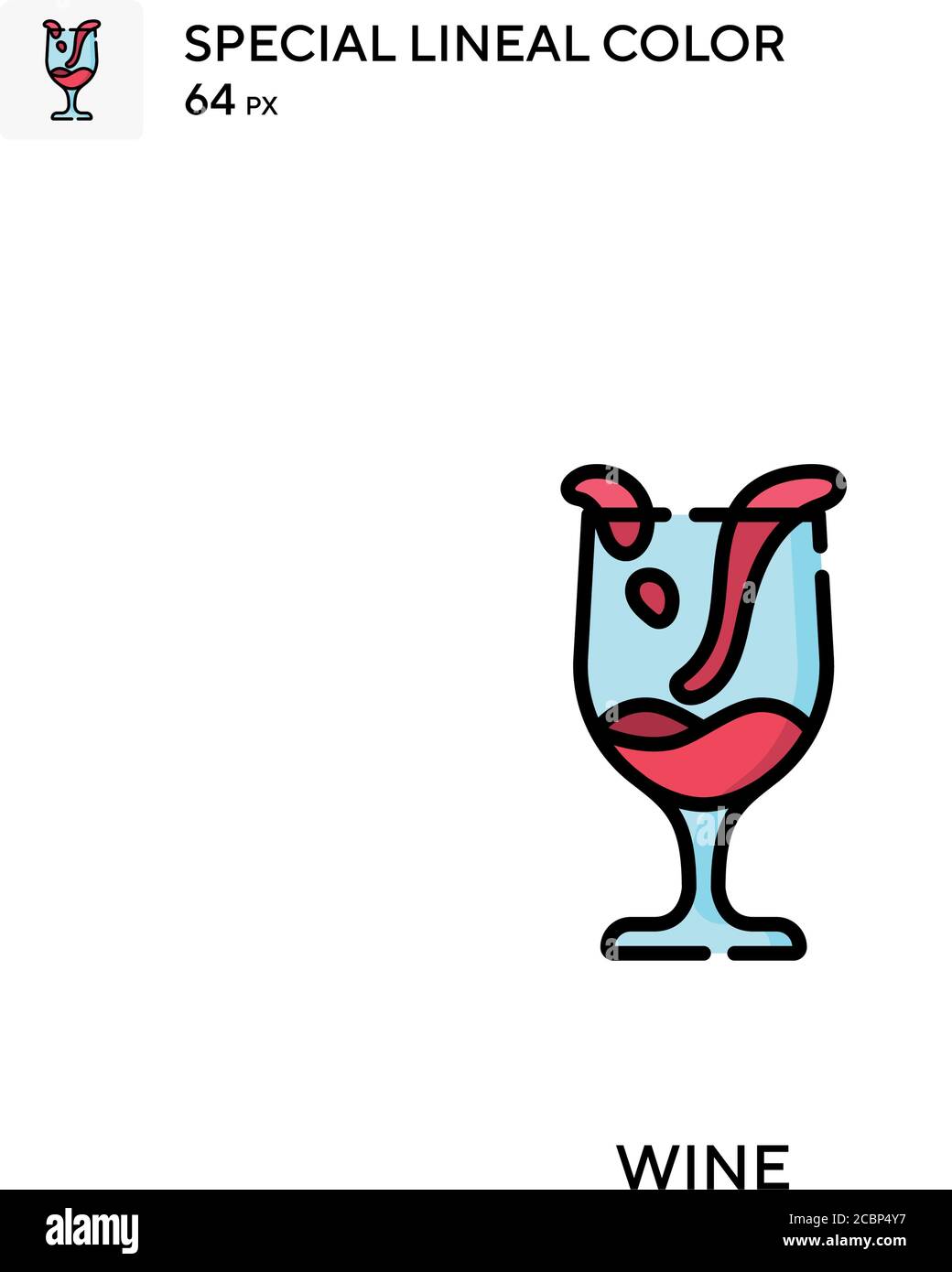 Wine Special lineal color vector icon. Wine icons for your business ...