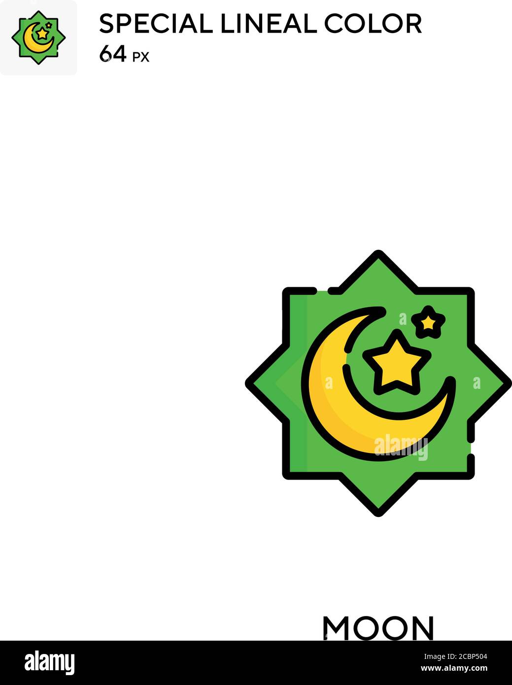 Moon Special lineal color vector icon. Moon icons for your business ...