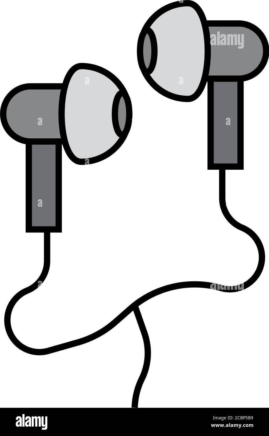 Isolated headphones icon Stock Vector
