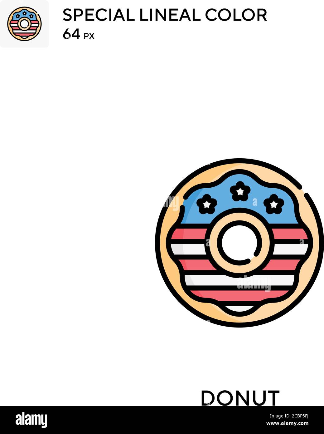 Donut Special lineal color vector icon. Donut icons for your business ...