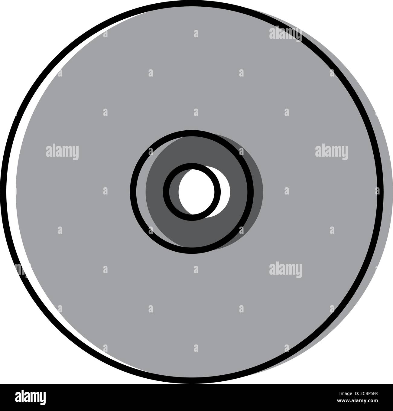 Isolated CD icon Stock Vector