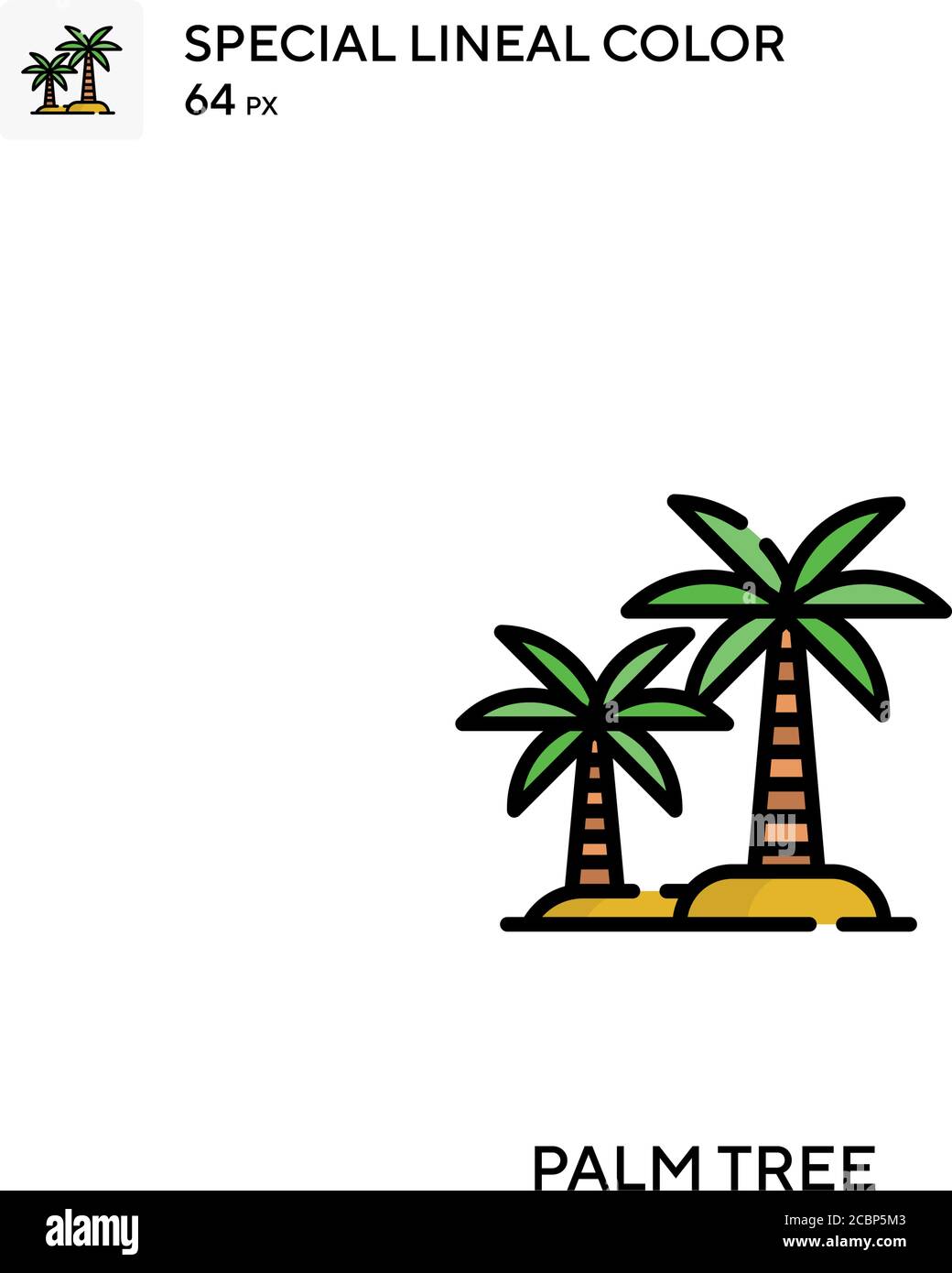 Palm tree Special lineal color vector icon. Palm tree icons for your ...