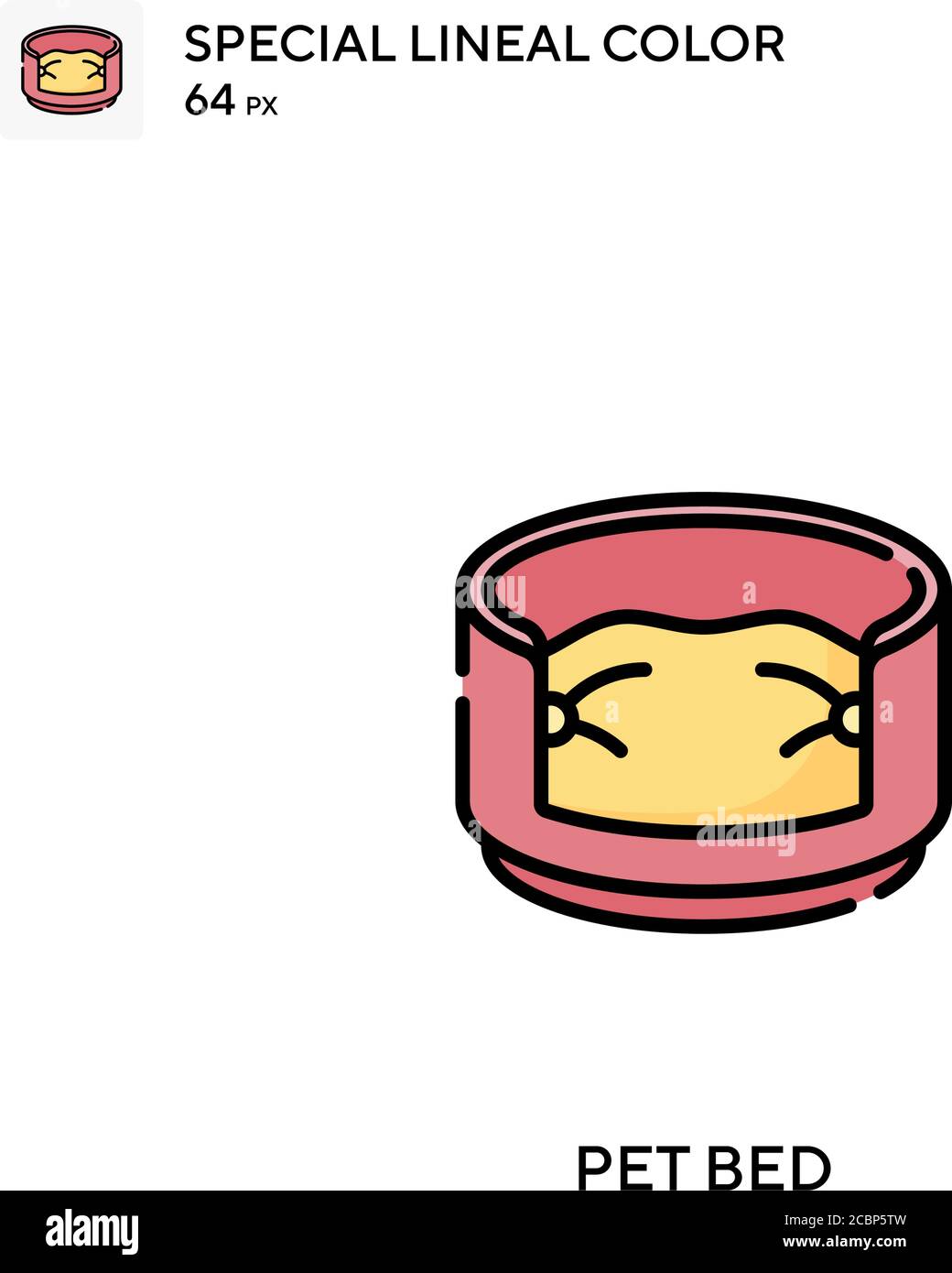 Pet bed Special lineal color vector icon. Pet bed icons for your ...