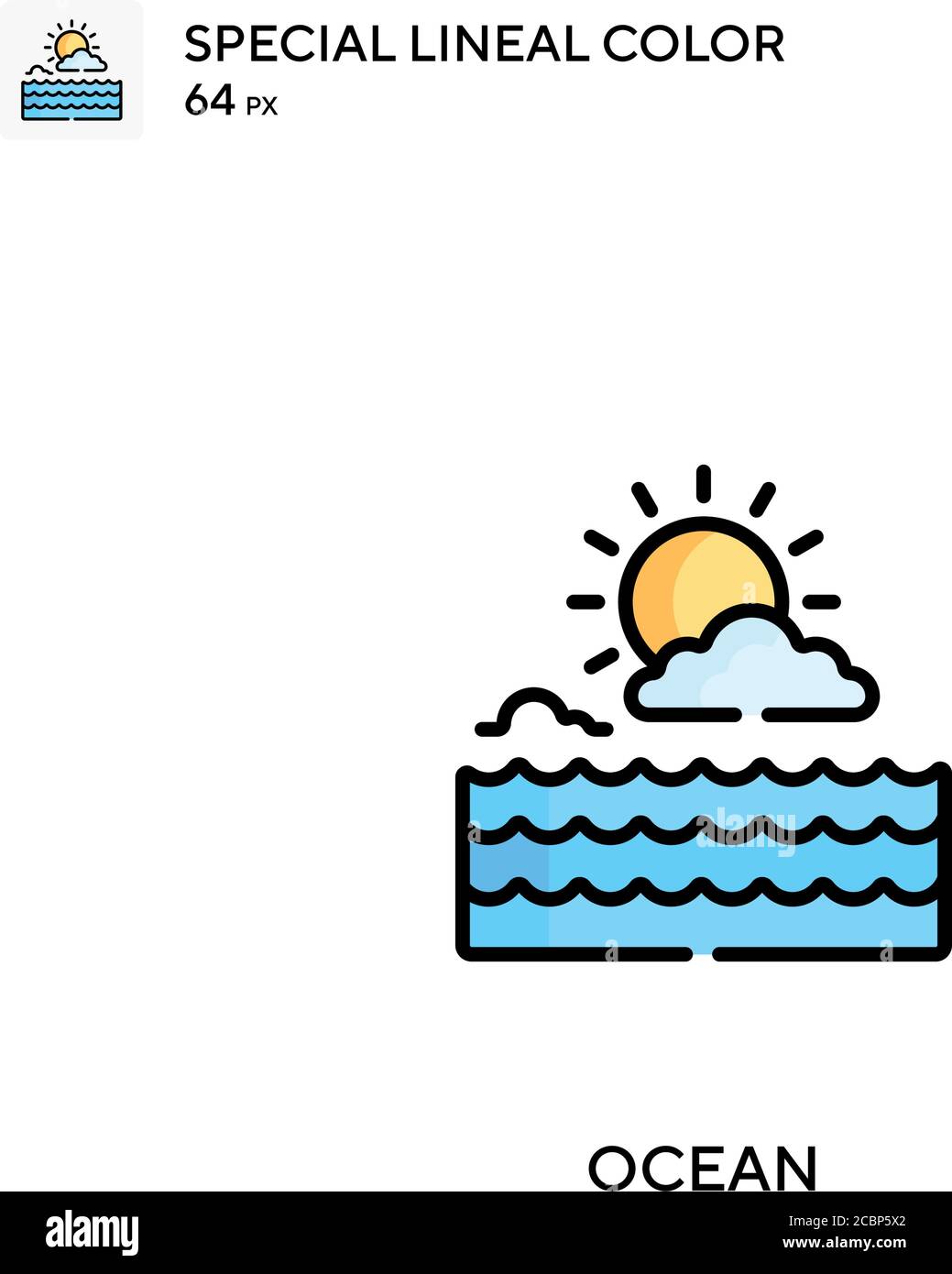 Ocean Special lineal color vector icon. Ocean icons for your business ...