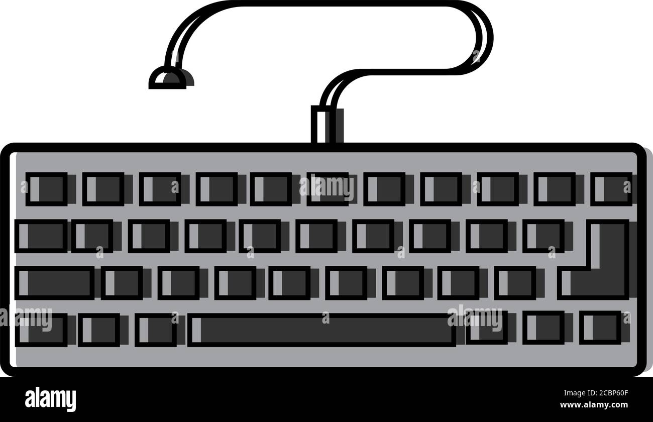 Isolated computer keyboard icon Stock Vector