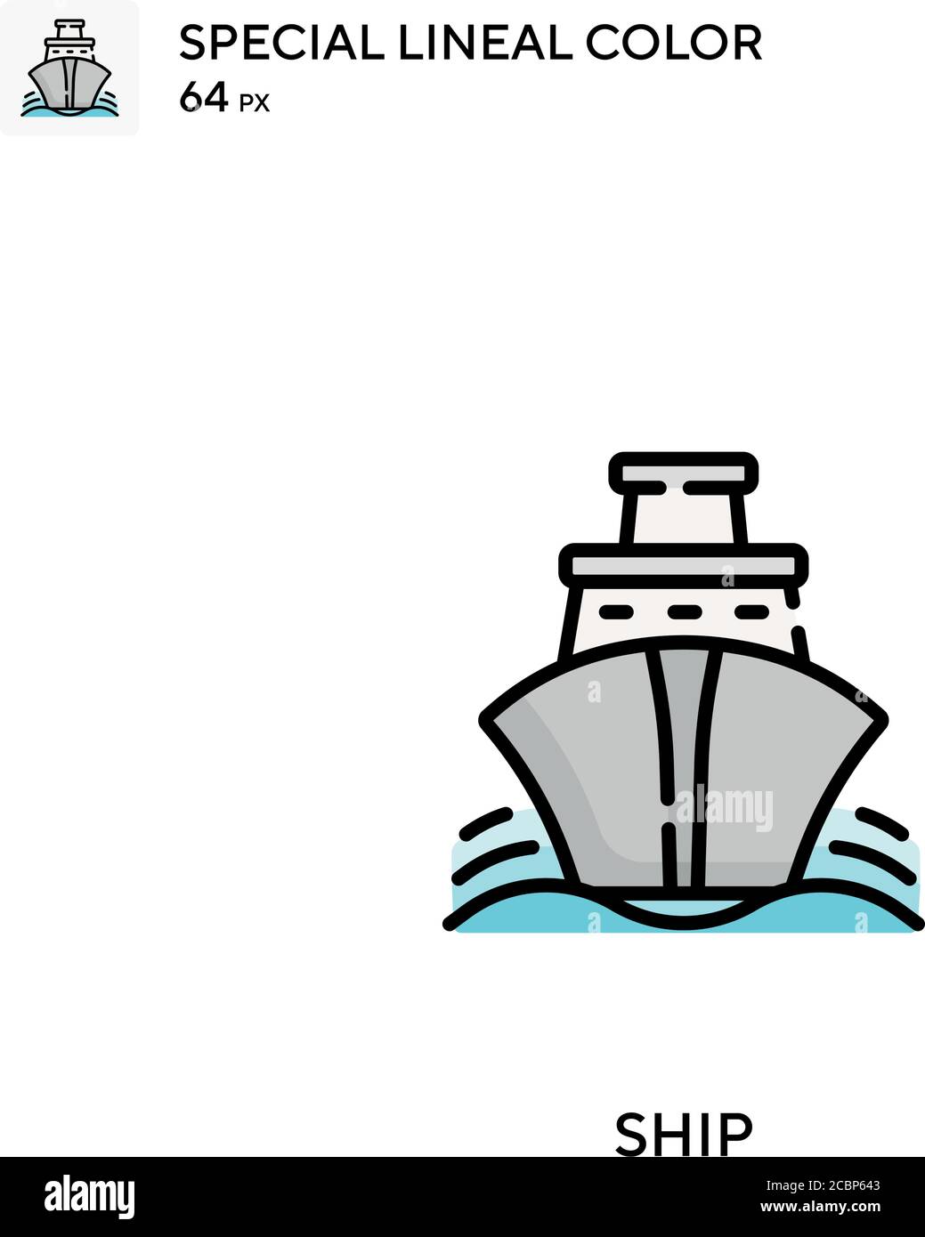 Ship Special lineal color vector icon. Ship icons for your business ...
