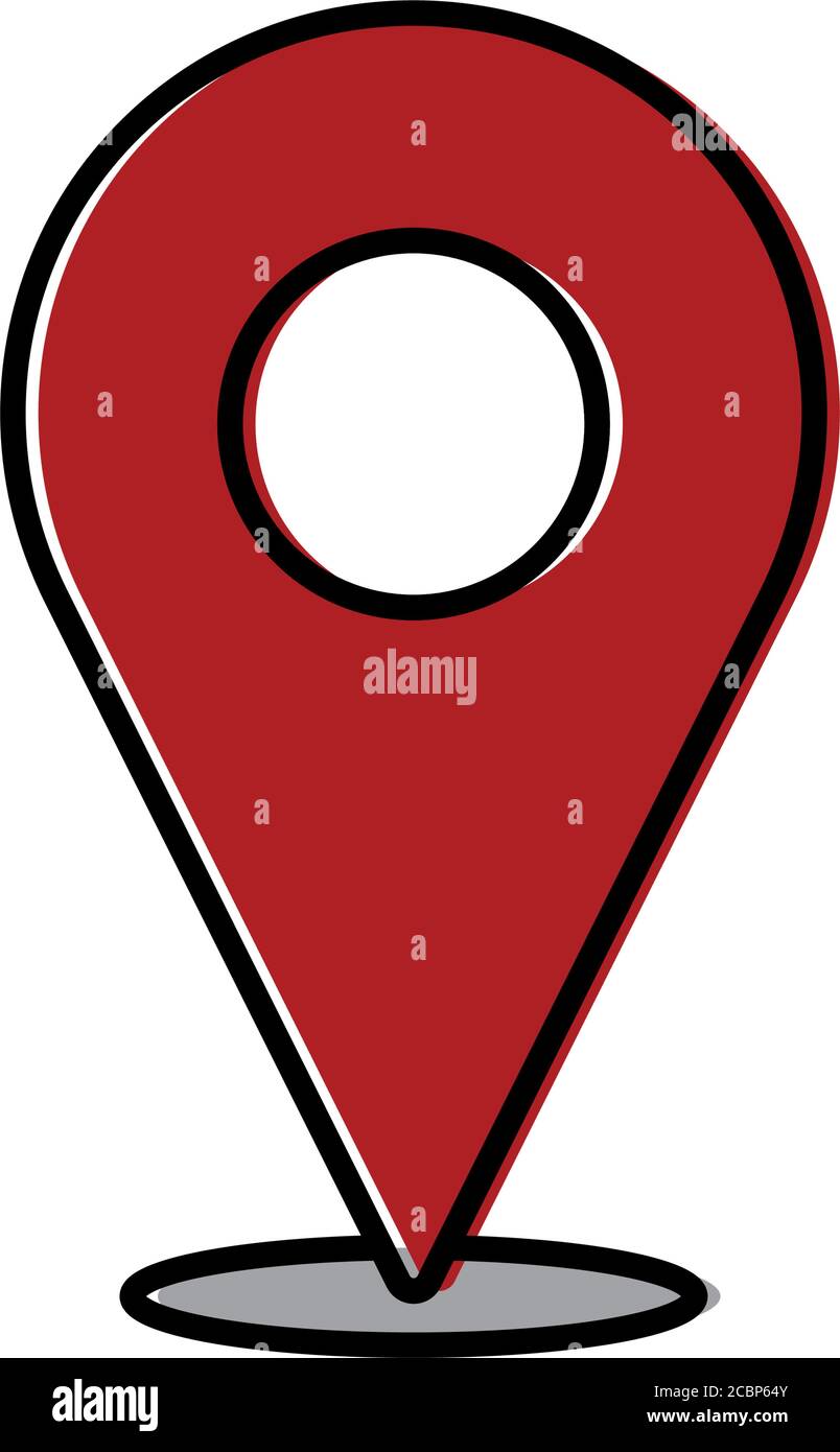 Isolated map pin icon Stock Vector