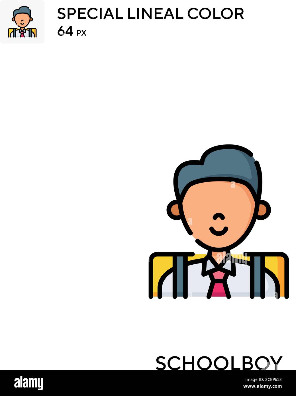 Schoolboy Special lineal color vector icon. Schoolboy icons for your ...
