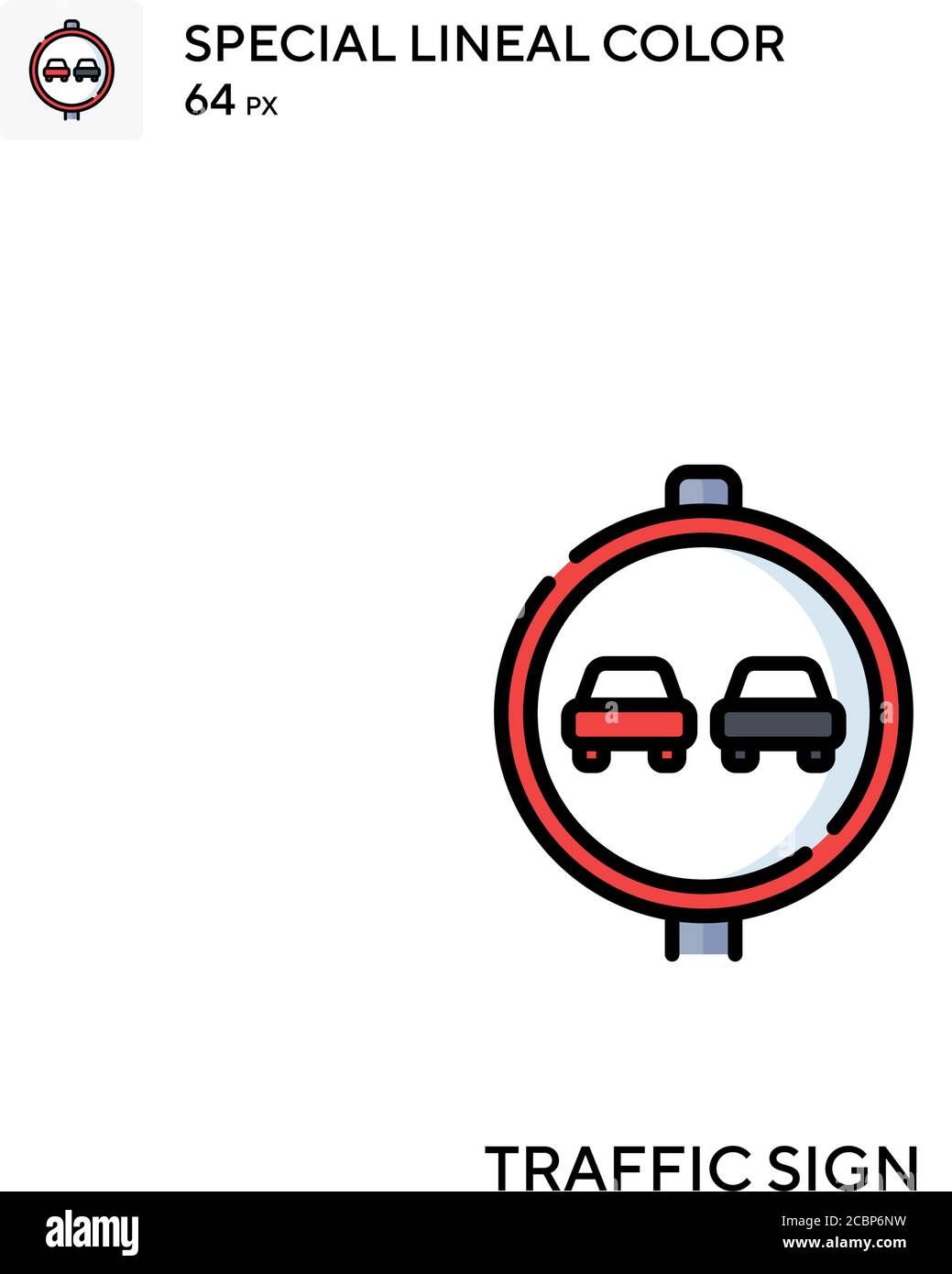 Traffic sign Special lineal color vector icon. Traffic sign icons for ...