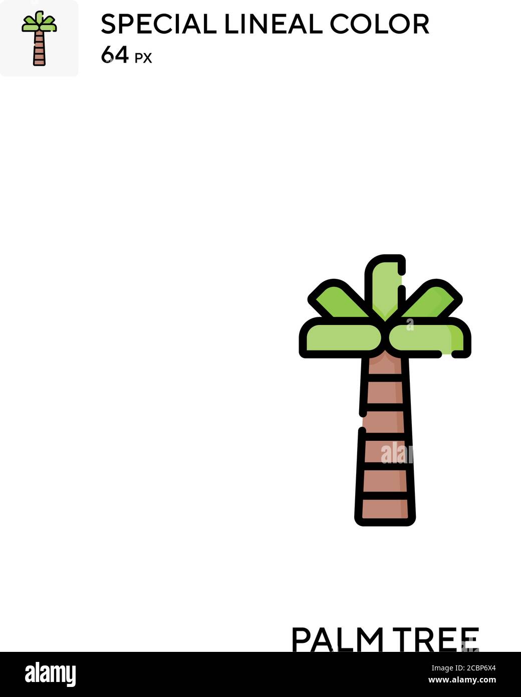 Palm tree Special lineal color vector icon. Palm tree icons for your ...