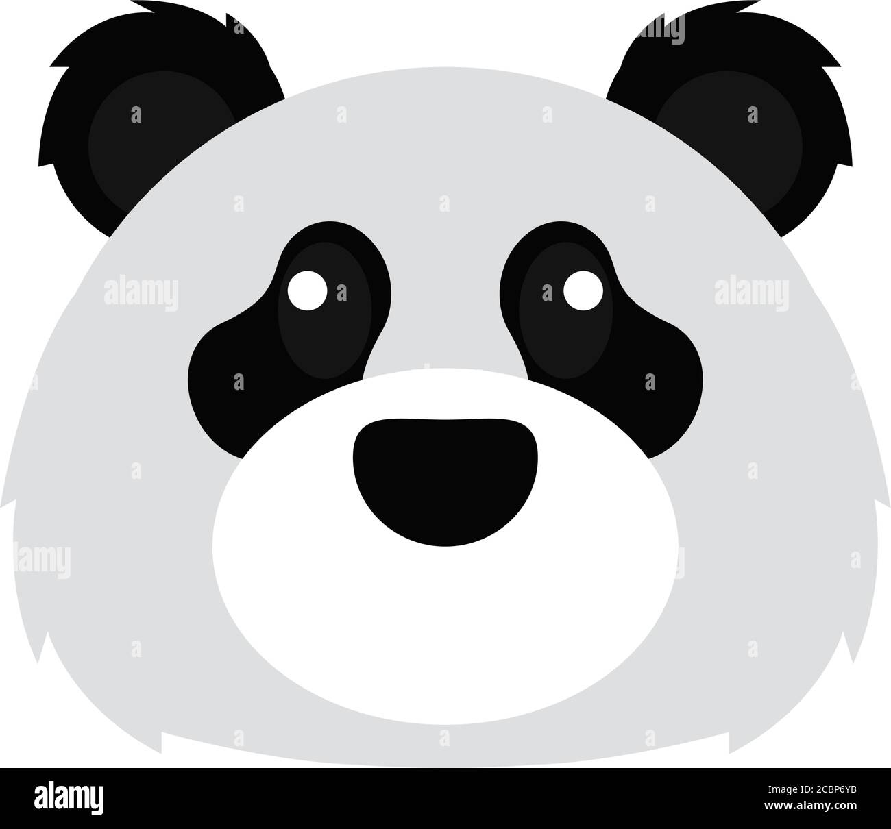 Panda bear head cartoon Stock Vector