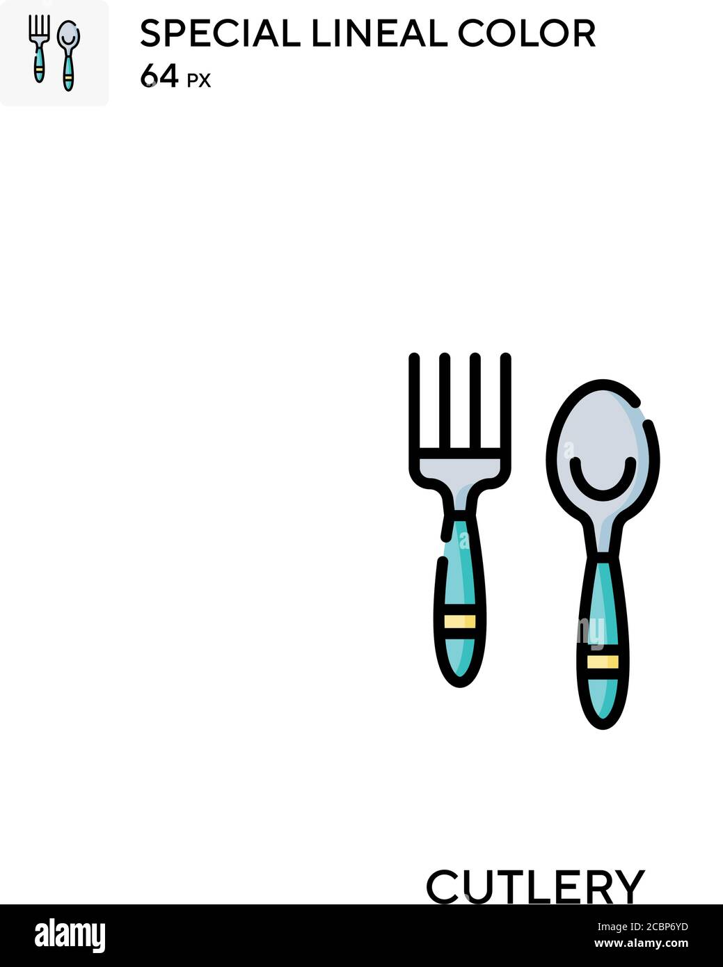Cutlery Special lineal color vector icon. Cutlery icons for your business project Stock Vector