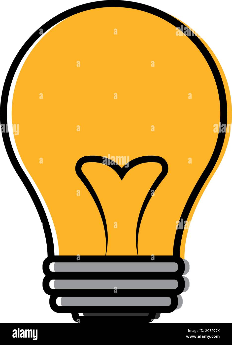 Isolated lightbulb icon Stock Vector