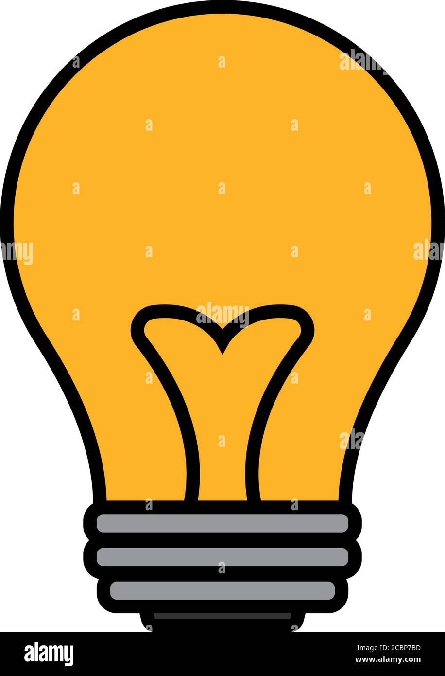 Isolated lightbulb icon Stock Vector