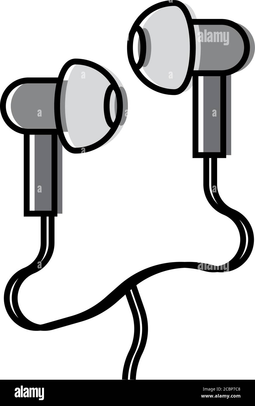 Isolated headphones icon Stock Vector