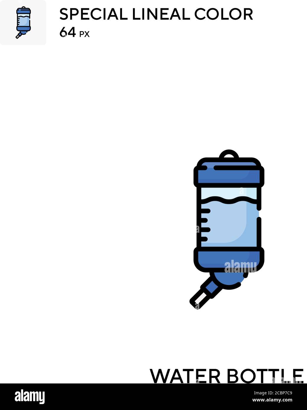 Water bottle Special lineal color vector icon. Water bottle icons for ...